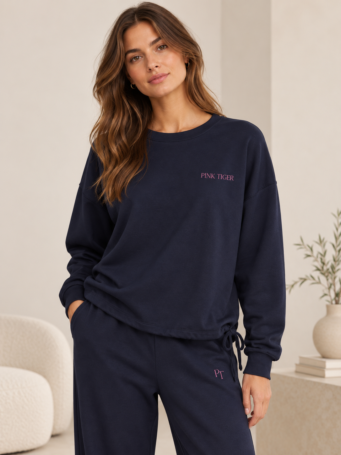Bella 77 Drawstring Hem Sweatshirt