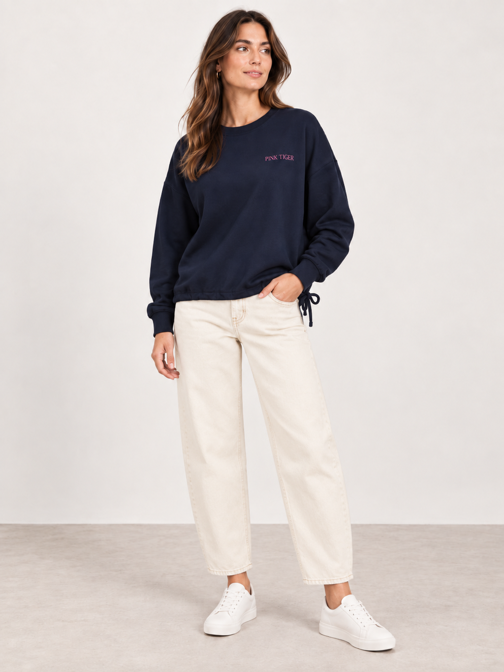 Bella 77 Drawstring Hem Sweatshirt
